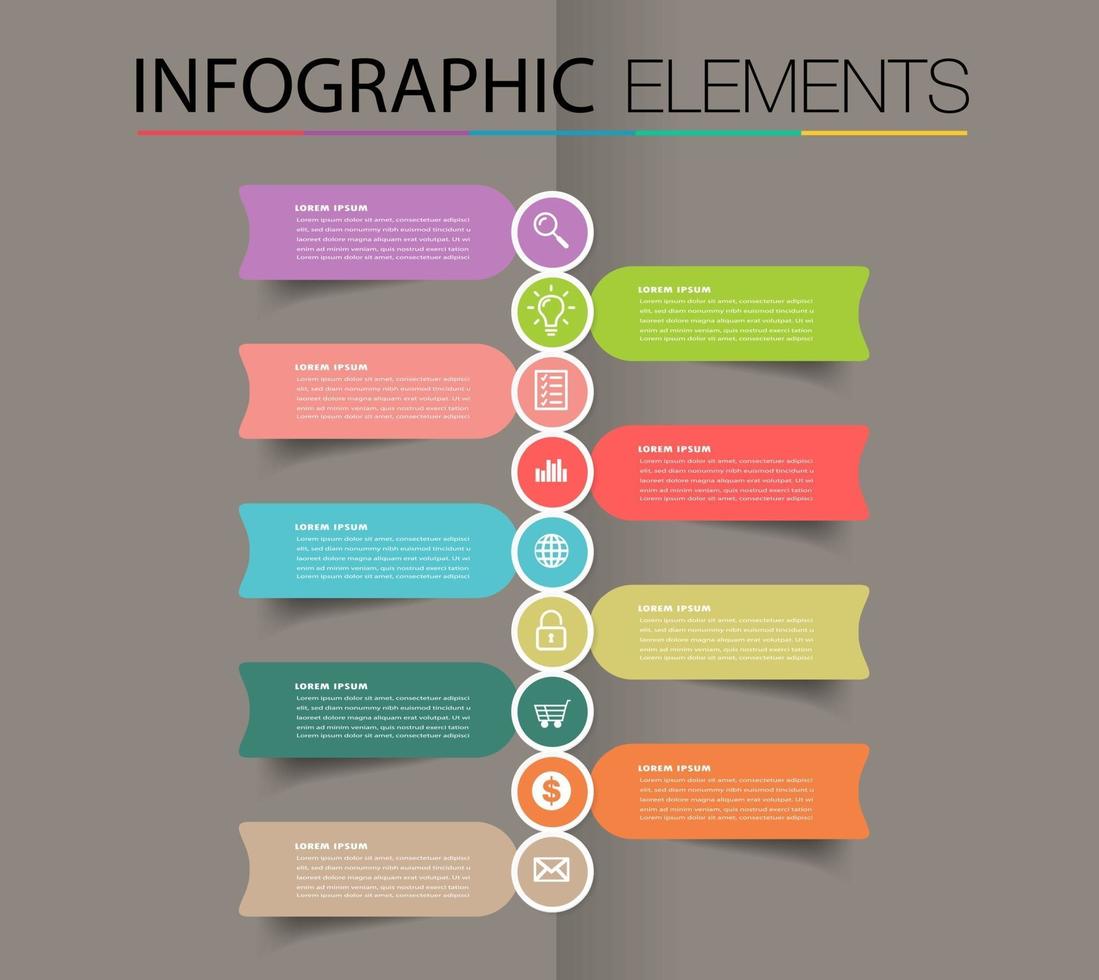 timeline, modern text box template, infographics banner vector