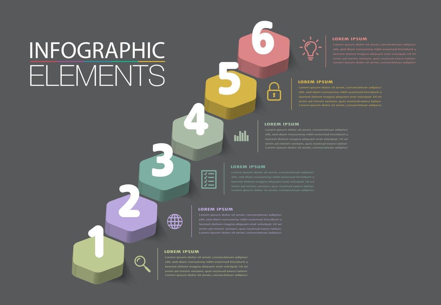 step up of business successful concept. Stirs infographic vector