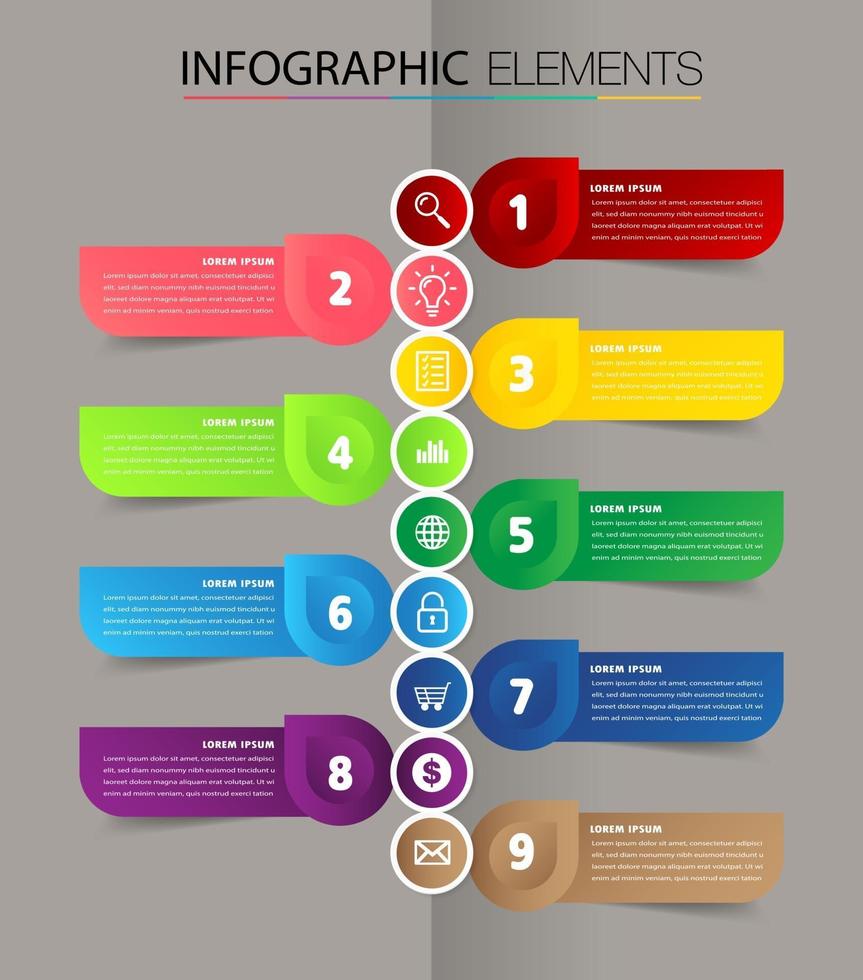 timeline, modern text box template, infographics banner vector