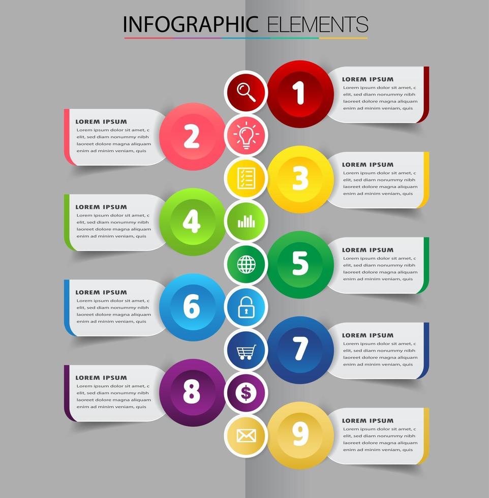 timeline, modern text box template, infographics banner vector