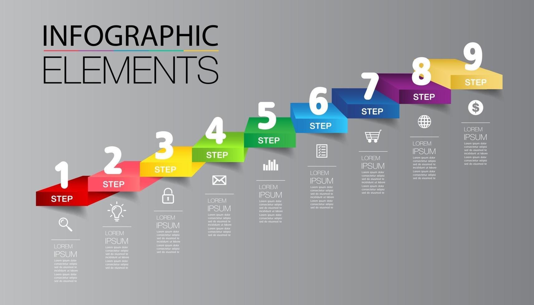 step up of business successful concept. Stirs infographic vector