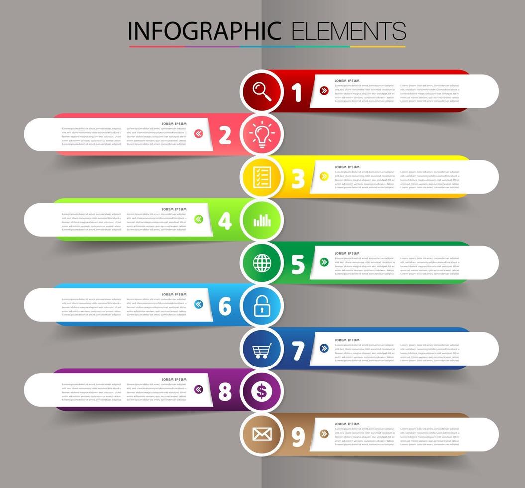 timeline, modern text box template, infographics banner vector