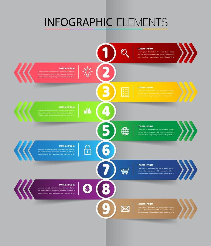 timeline, modern text box template, infographics banner vector