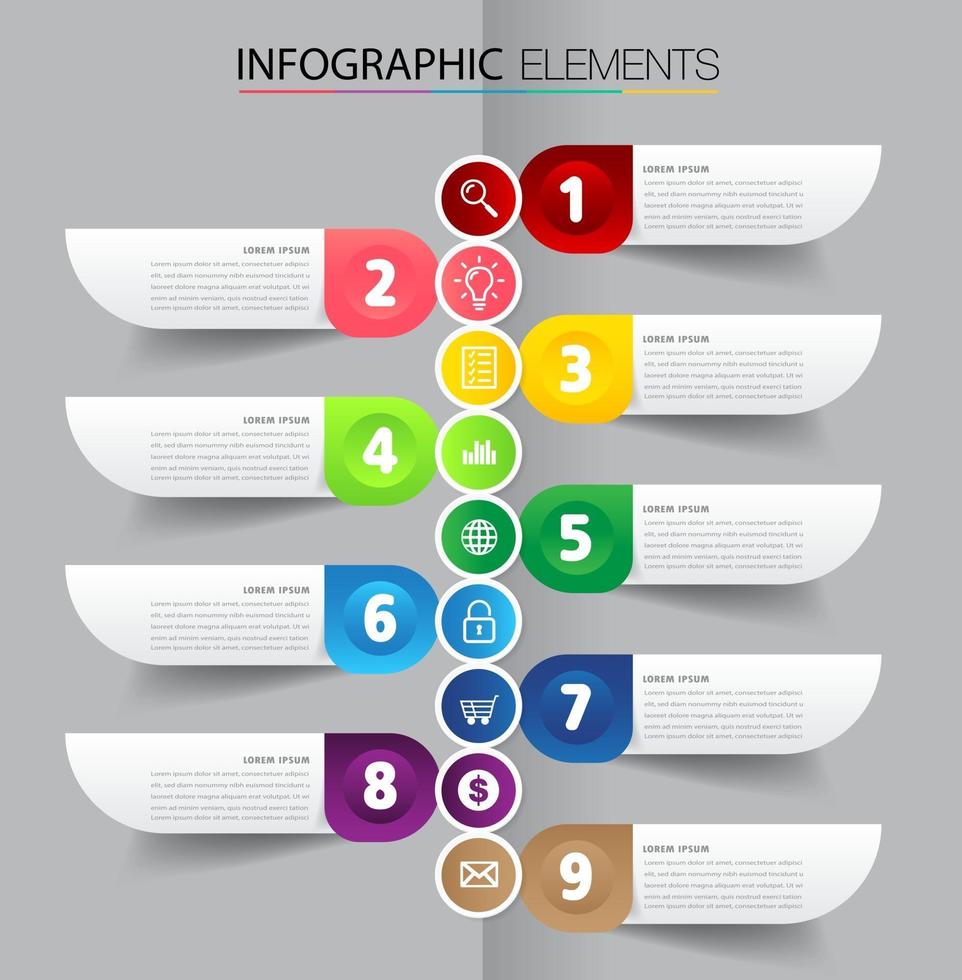 timeline, modern text box template, infographics banner vector