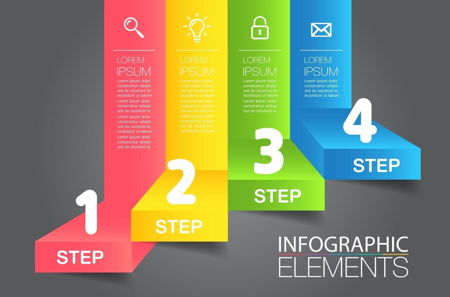 intensificar el concepto de éxito empresarial. agita el vector de infografía