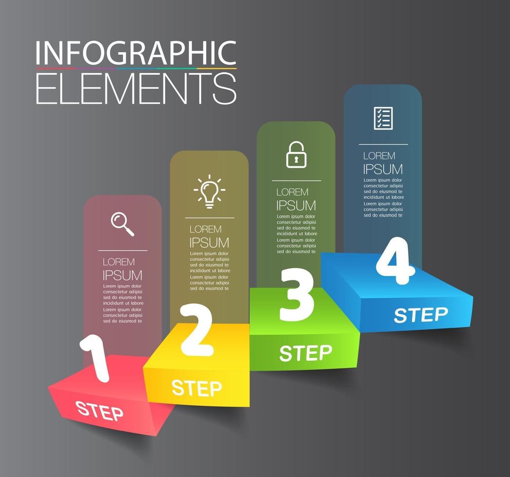 intensificar el concepto de éxito empresarial. agita el vector de infografía