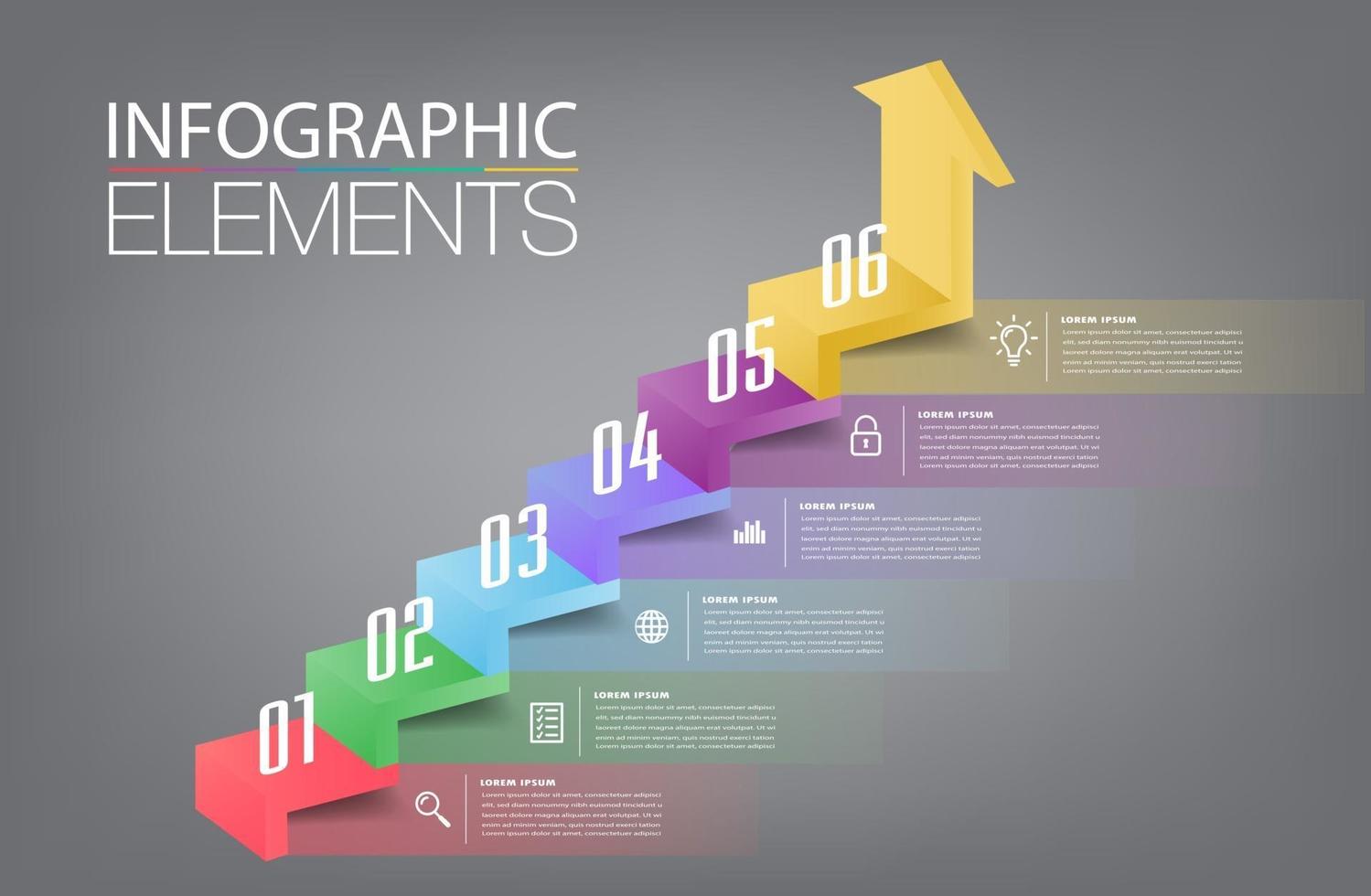 step up of business successful concept. Stirs infographic vector