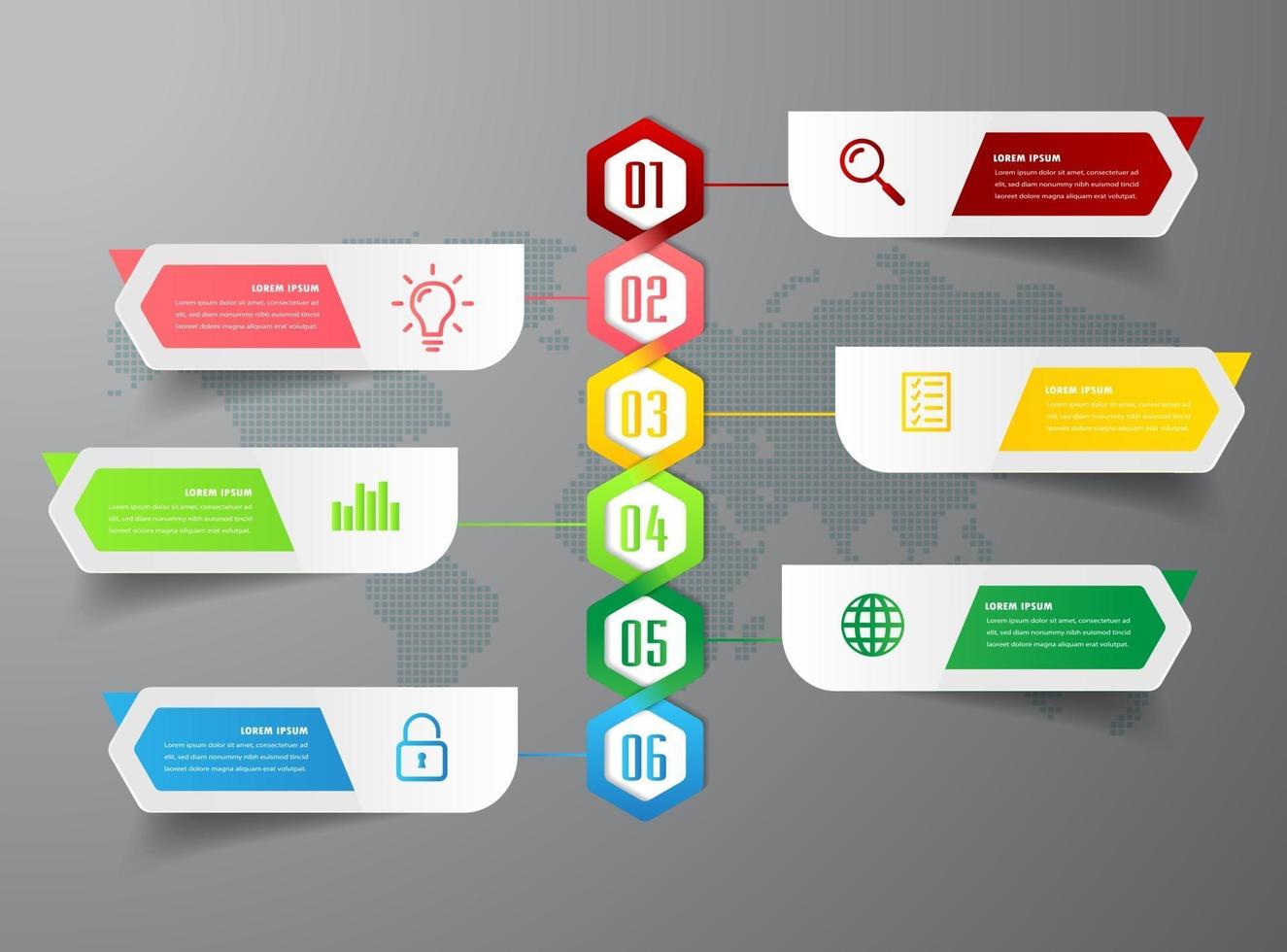 modern timeline text box template, infographics banner vector