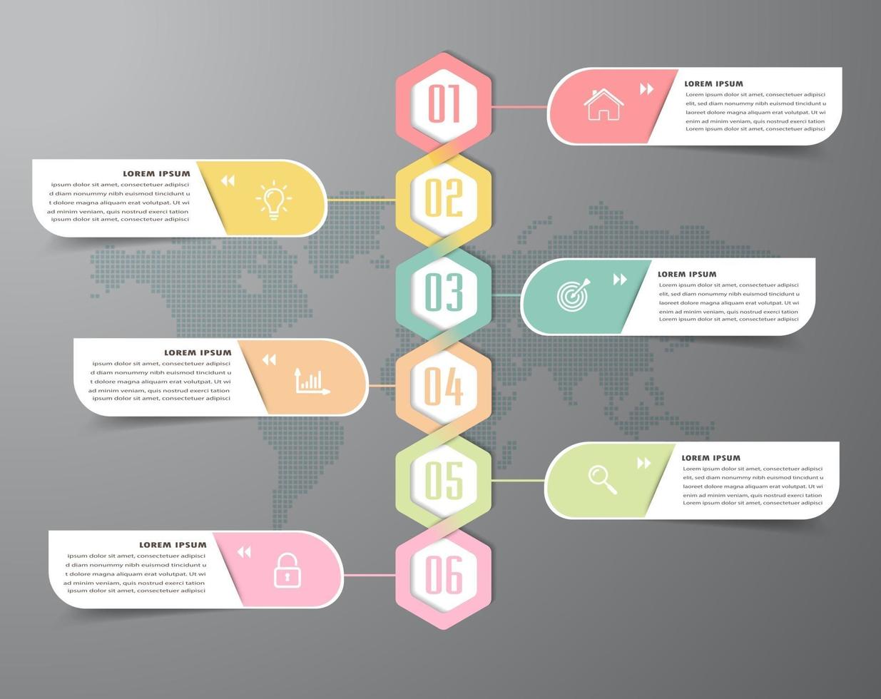 modern timeline text box template, infographics banner vector