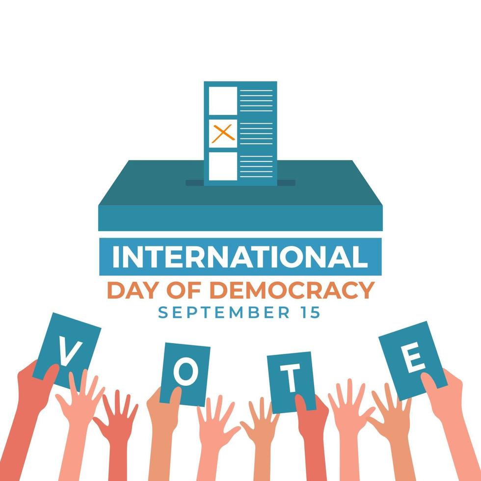 International democracy day many nationalities came to vote vector