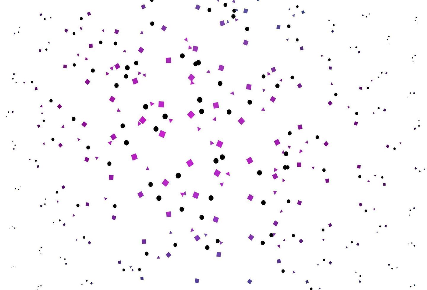 Fondo de vector rosa claro, azul con triángulos, círculos, cubos.