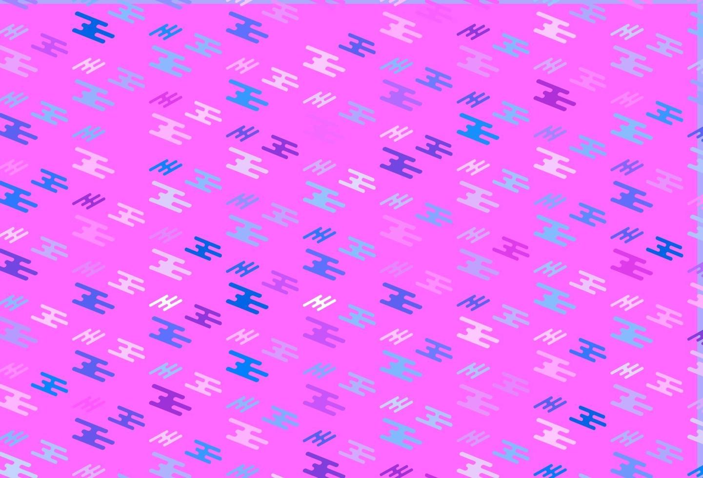 Light Pink, Blue vector pattern with narrow lines.