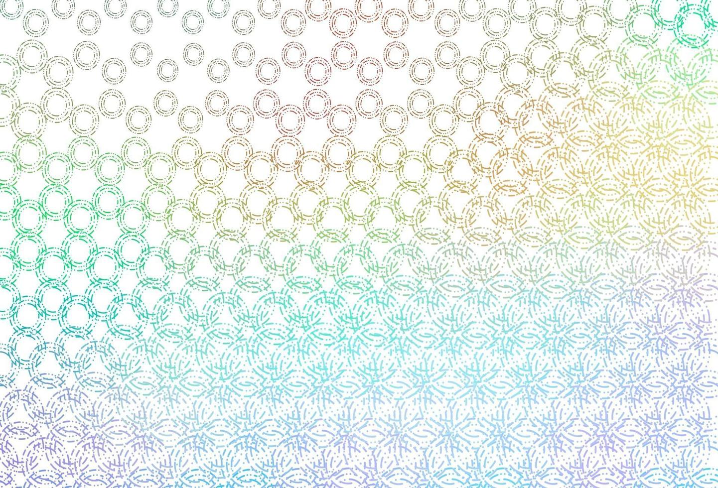 Light multicolor, rainbow vector backdrop with dots.