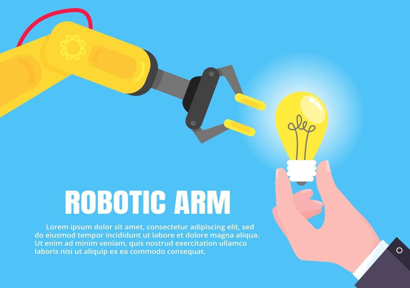 concepto de brazo robot vector