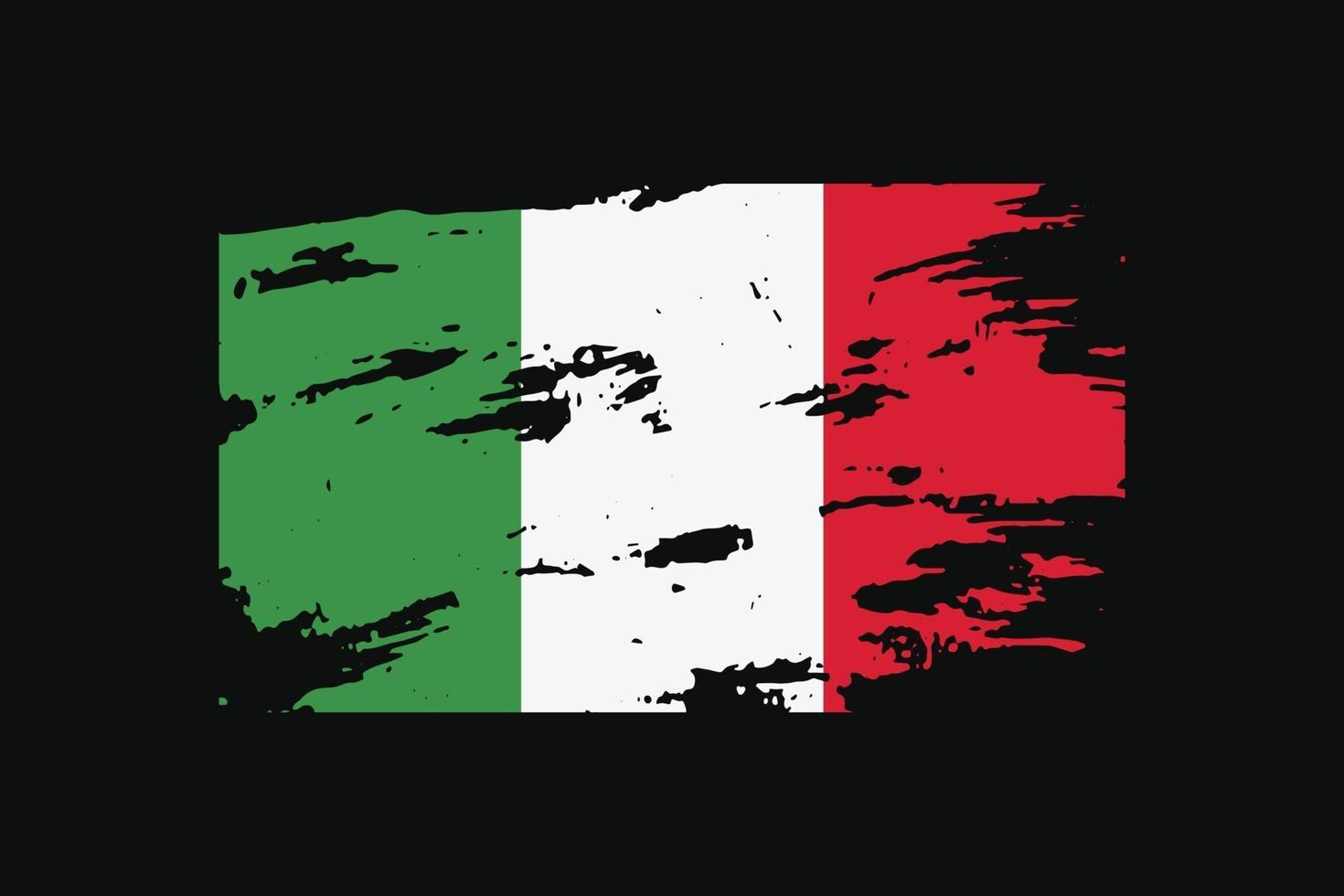 bandera de estilo grunge de la italia. ilustración vectorial. vector