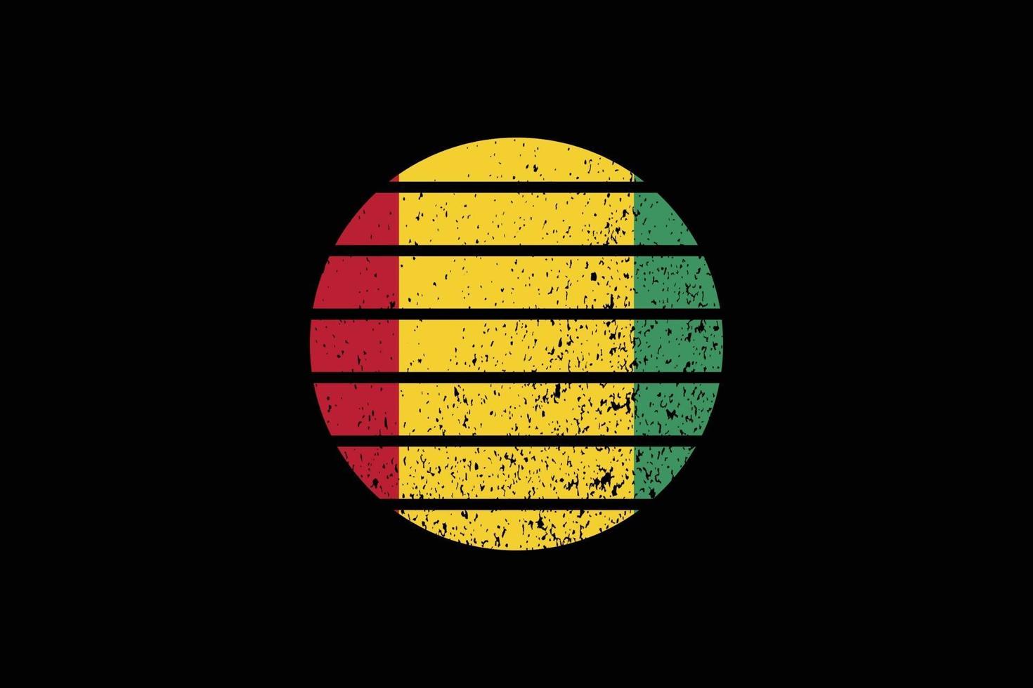 Grunge Style Flag of the Guinea. Vector illustration.