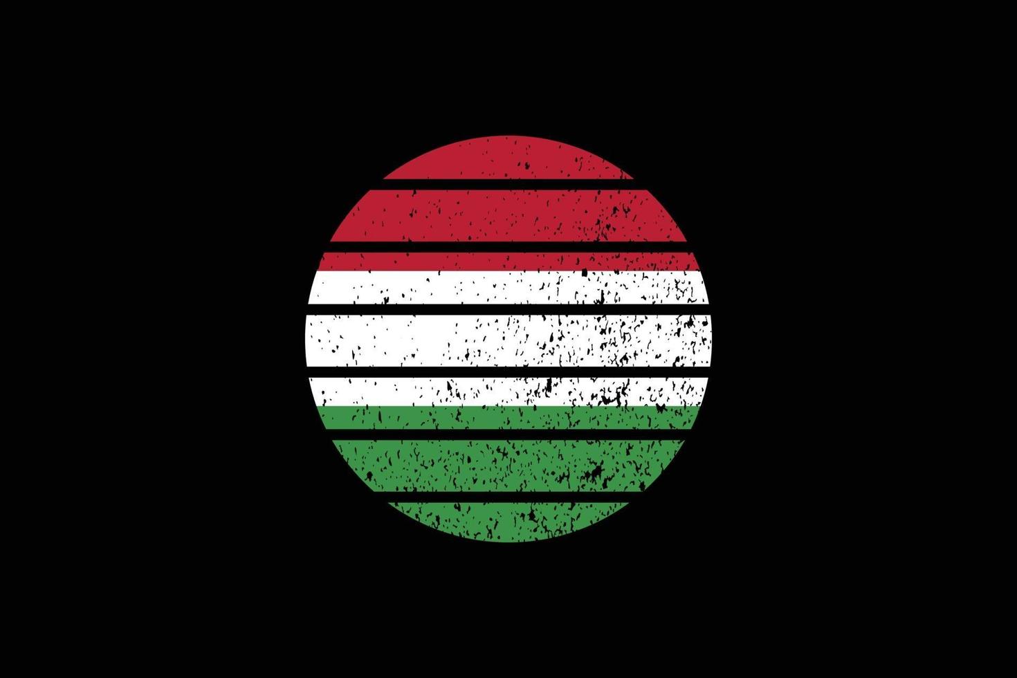 Bandera de estilo grunge de Hungría. ilustración vectorial. vector