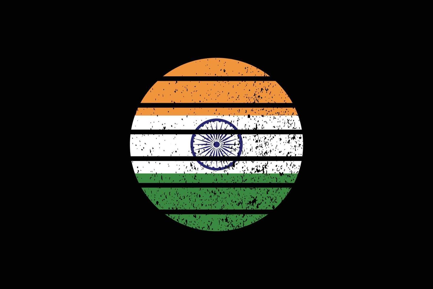 Grunge Style Flag of the India. Vector illustration.