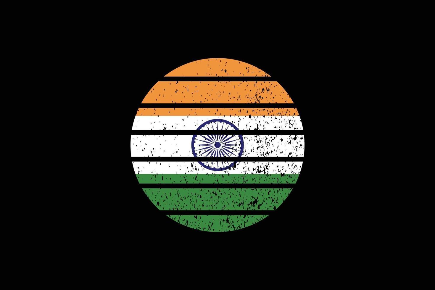 bandera de estilo grunge de la india. ilustración vectorial. vector