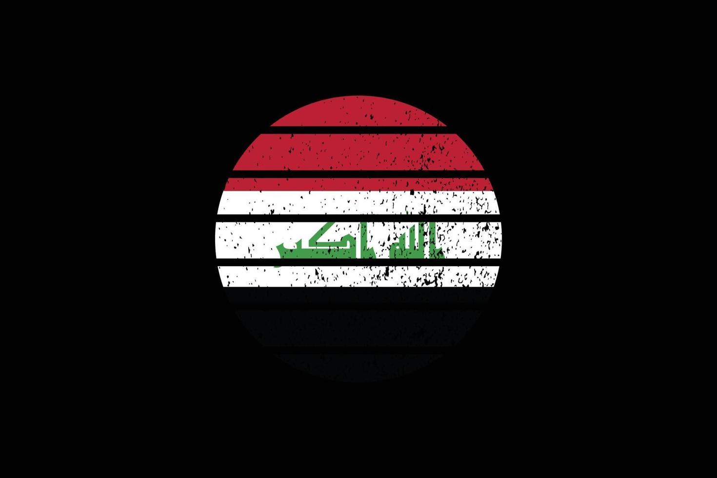 Grunge Style Flag of the Iraq. Vector illustration.