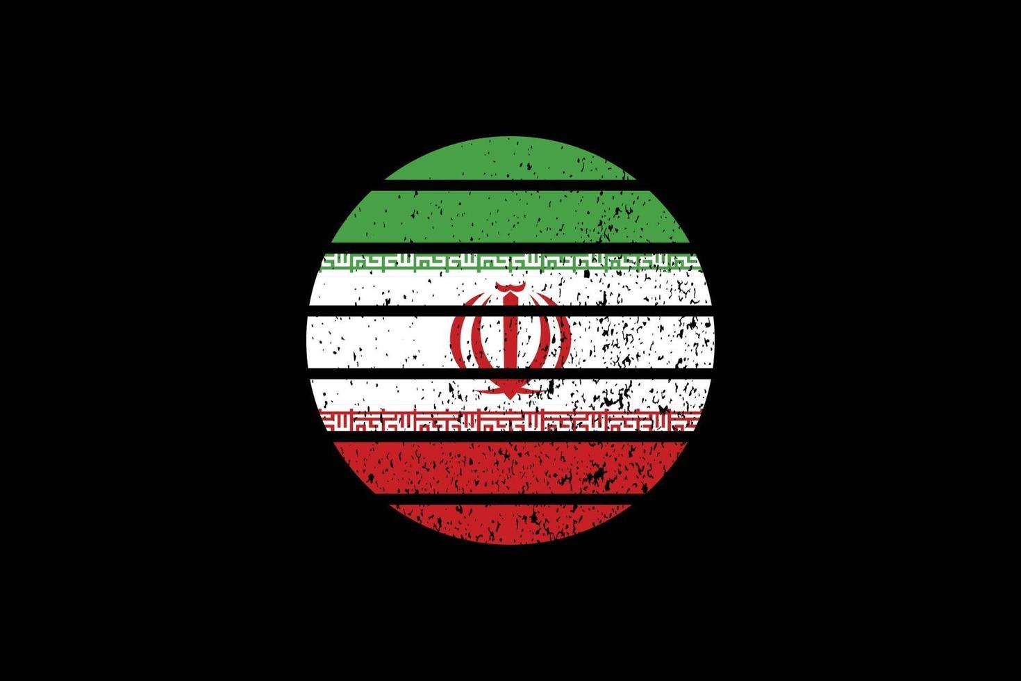 Grunge Style Flag of the Iran. Vector illustration.