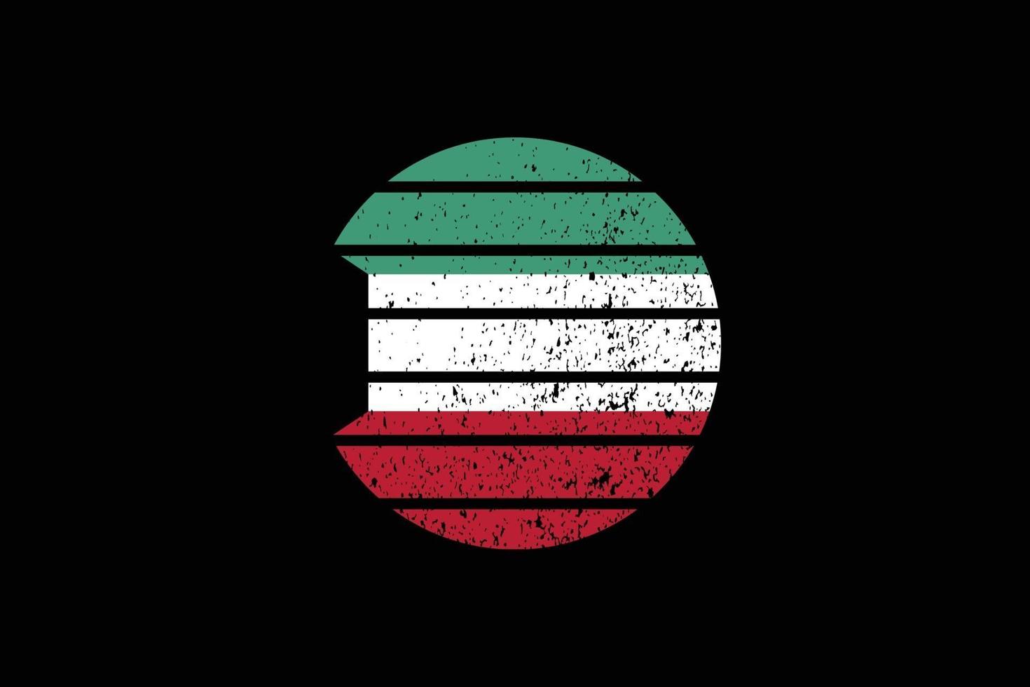 Grunge Style Flag of the Kuwait. Vector illustration.
