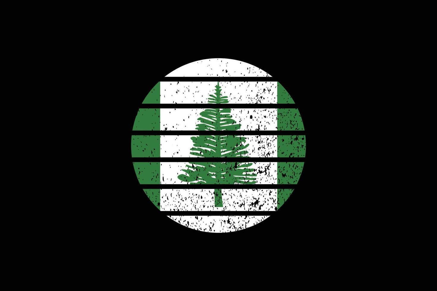 bandera de estilo grunge de la isla norfolk. ilustración vectorial. vector