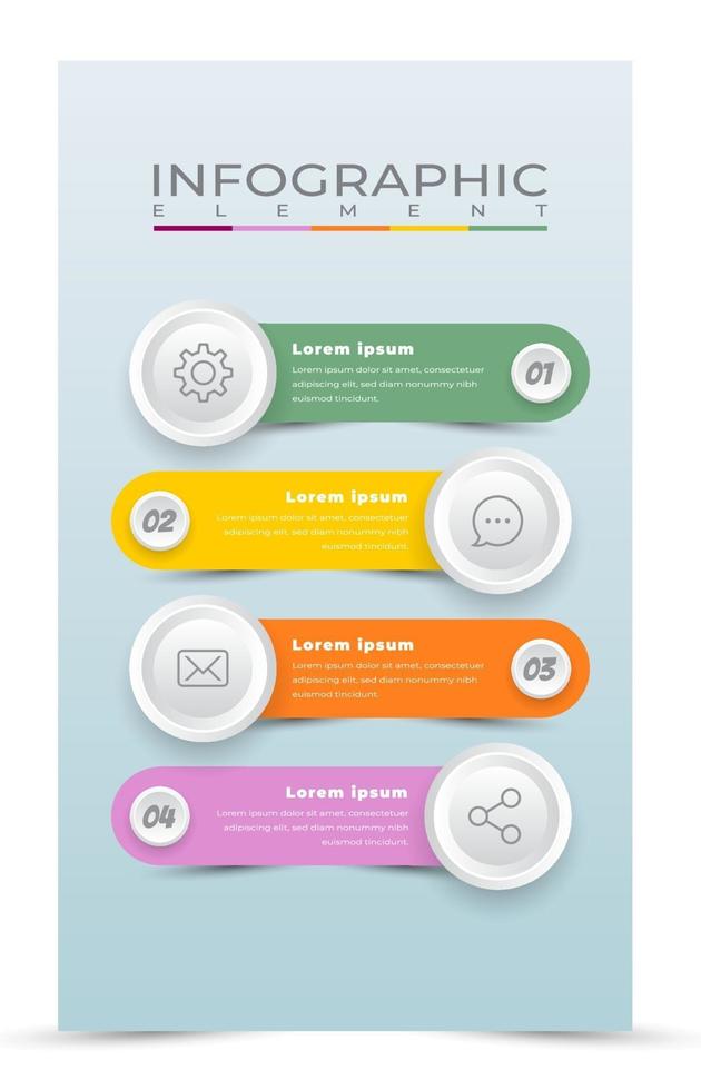 illustration vector design Process infographic template