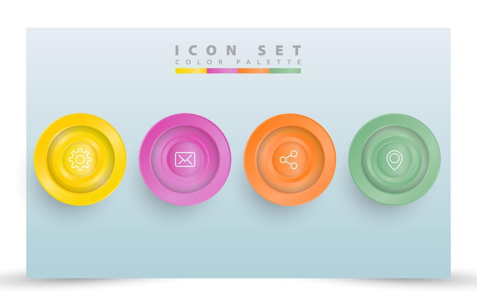 illustration vector design realistic icon set template