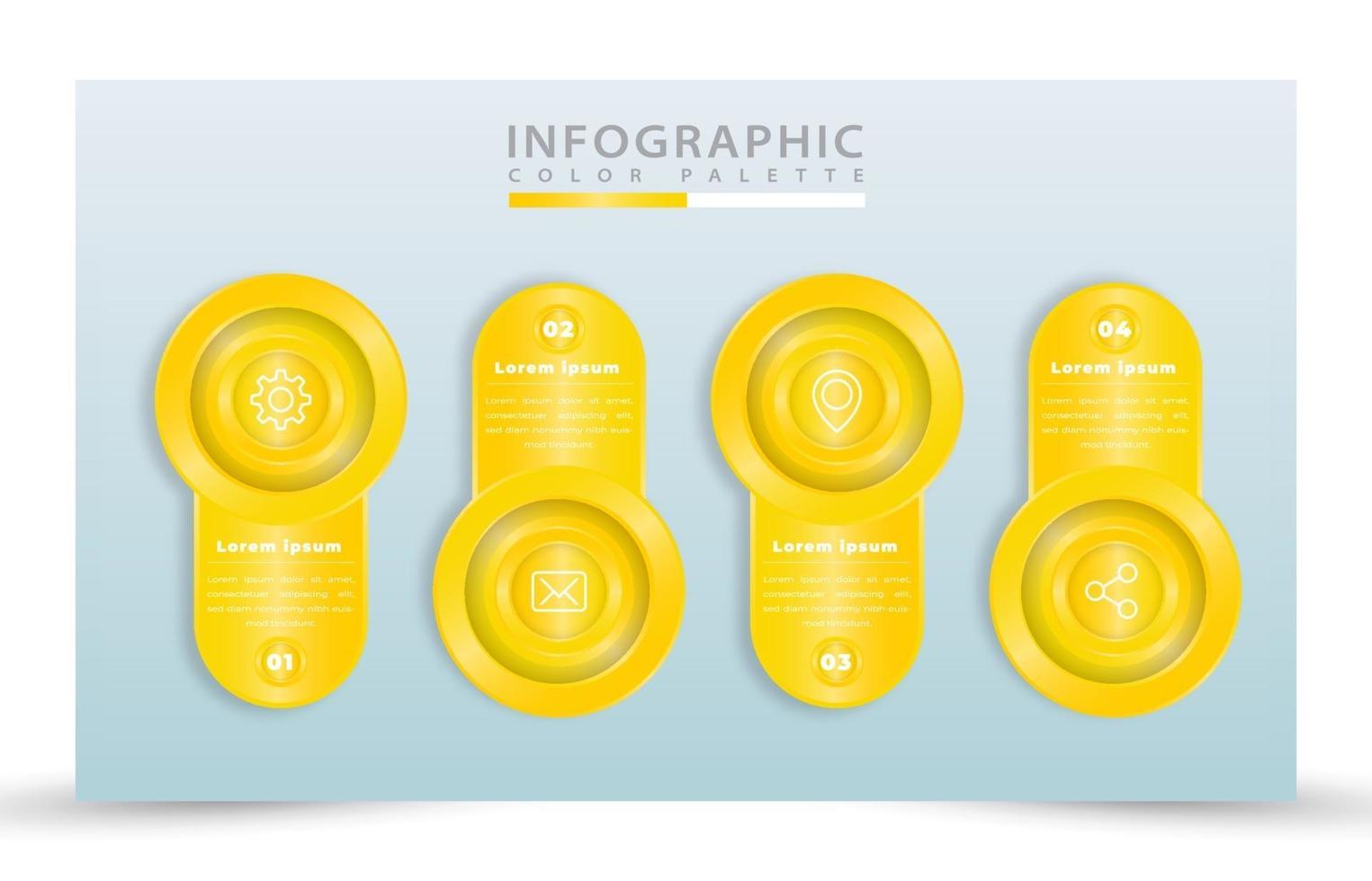 illustration vector design realistic process infographic template