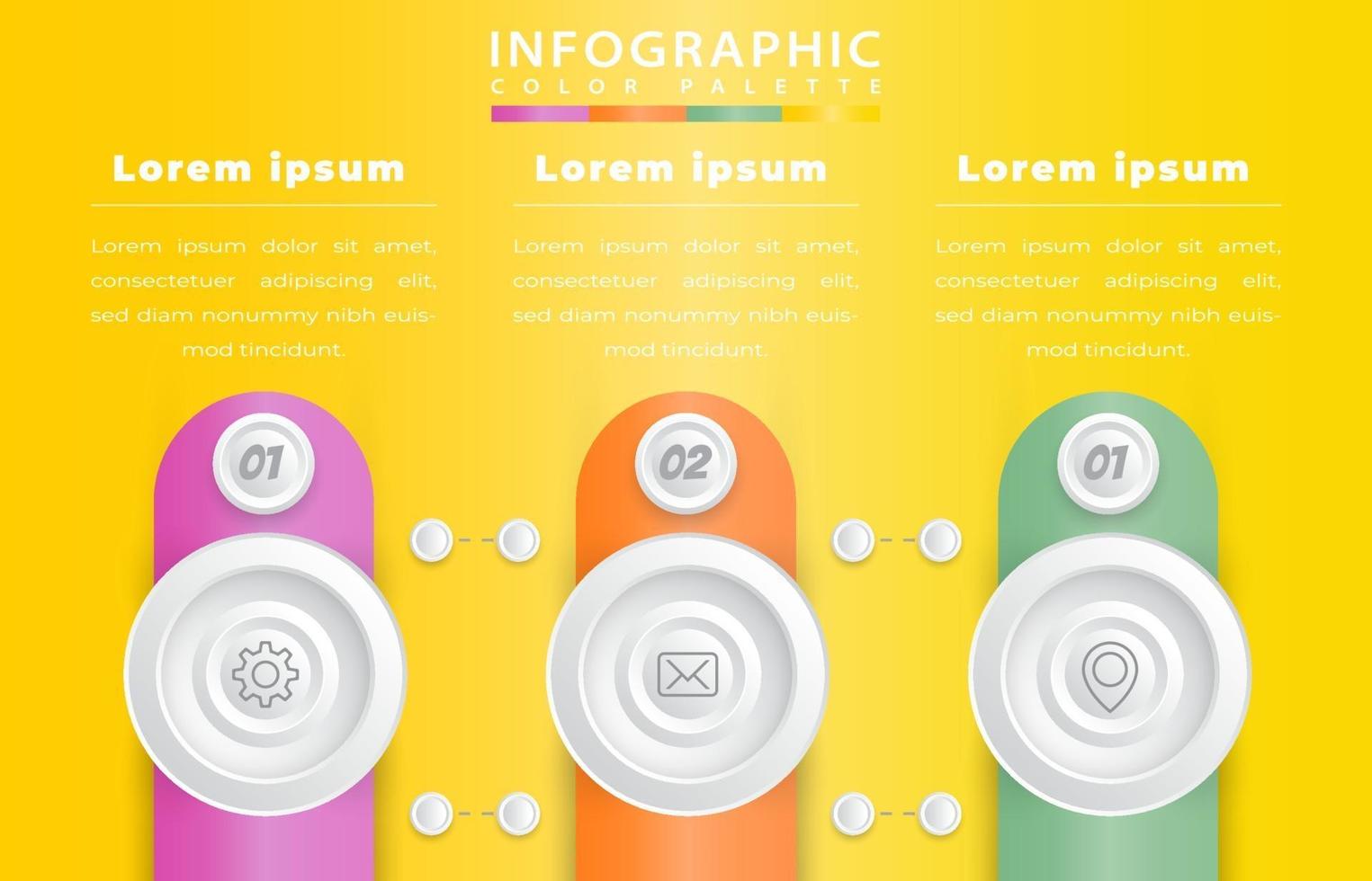 illustration vector design realistic process infographic template