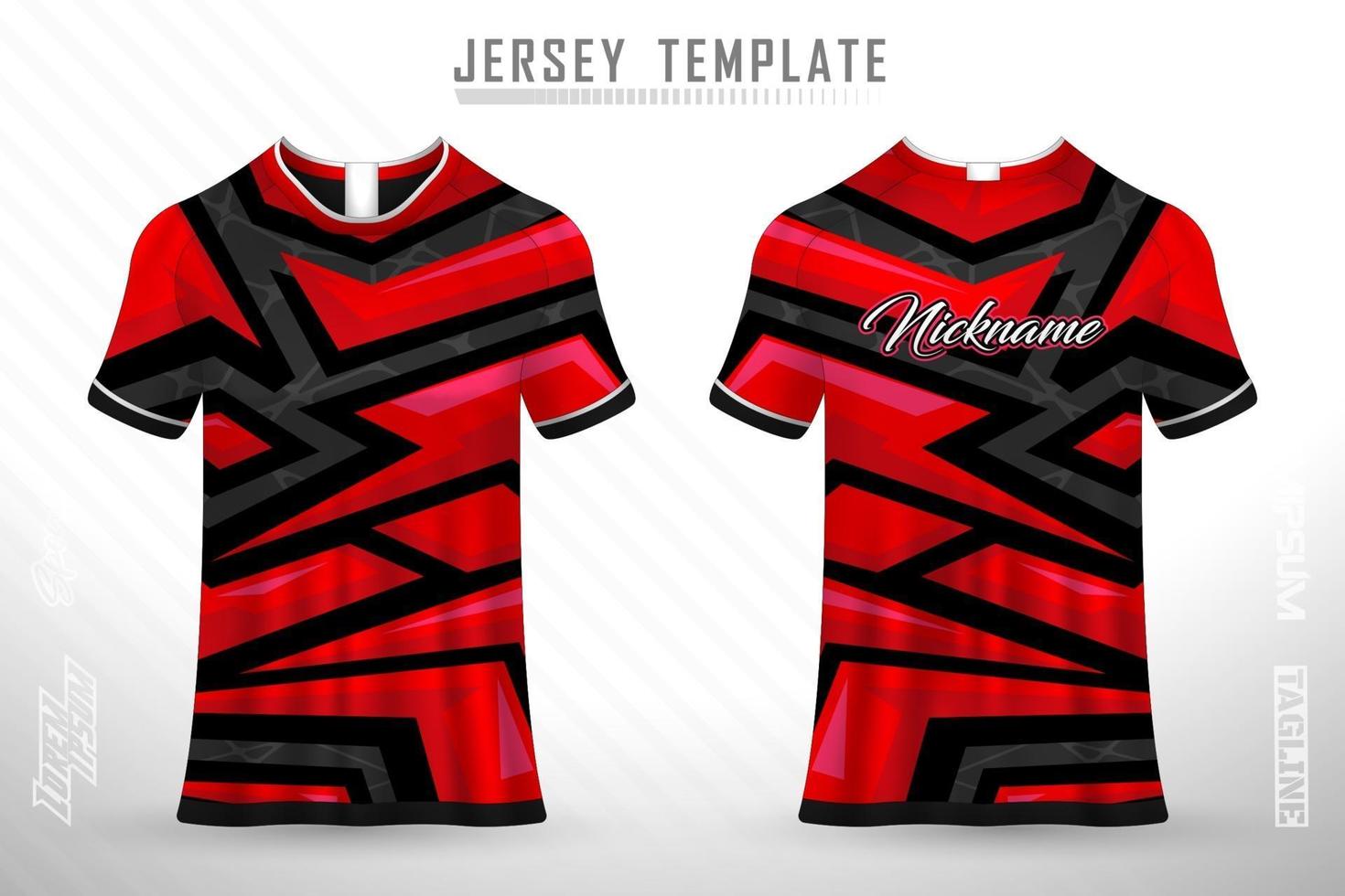 Sports jersey and t-shirt template sports jersey design vector mockup