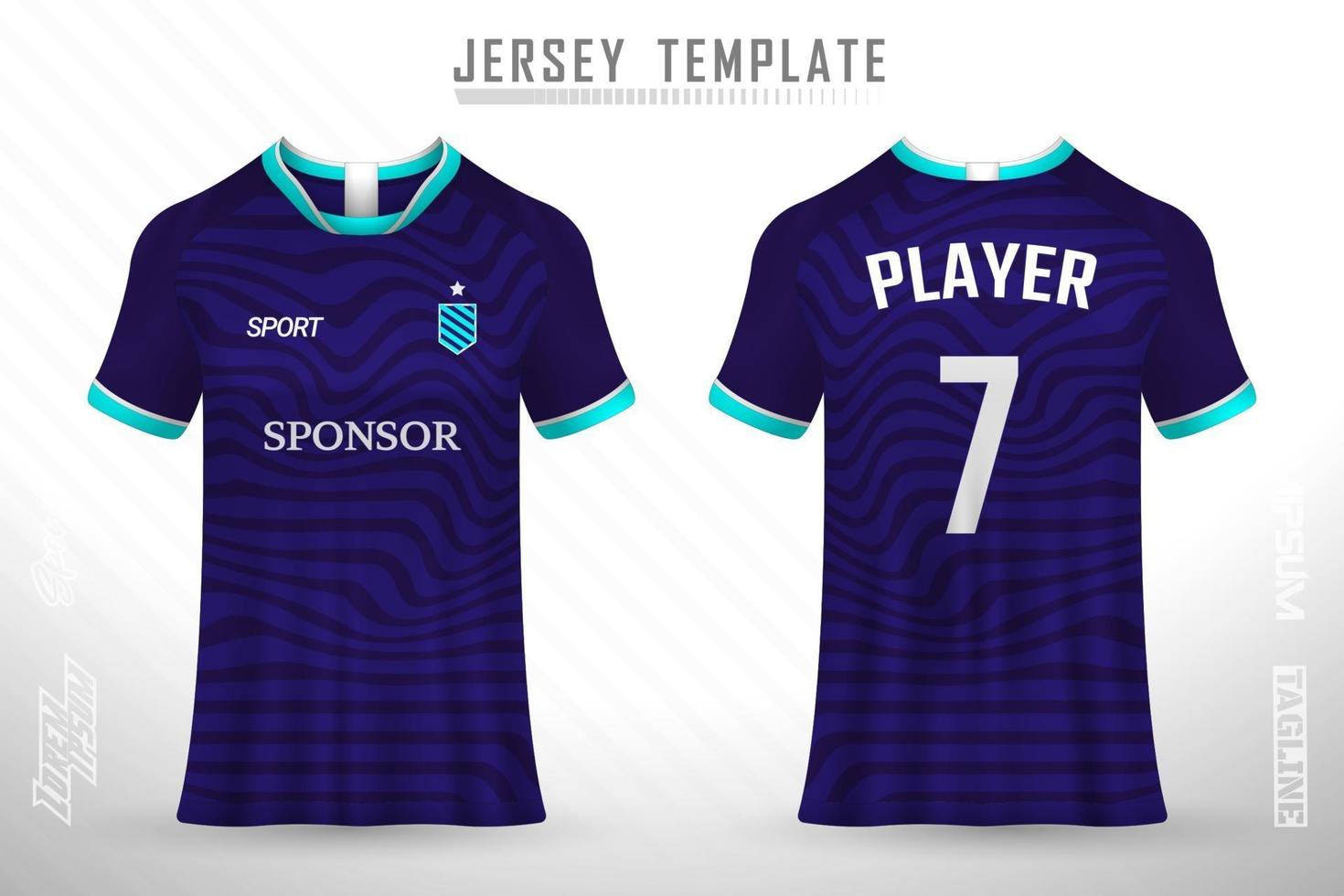 Soccer jersey and t-shirt mockup vector design template