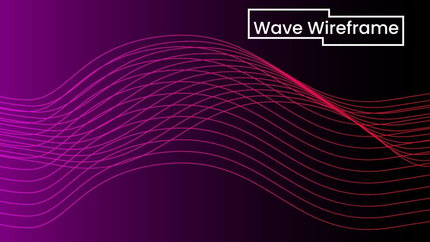 Abstract Background With Line and Gradient wire frame wave vector