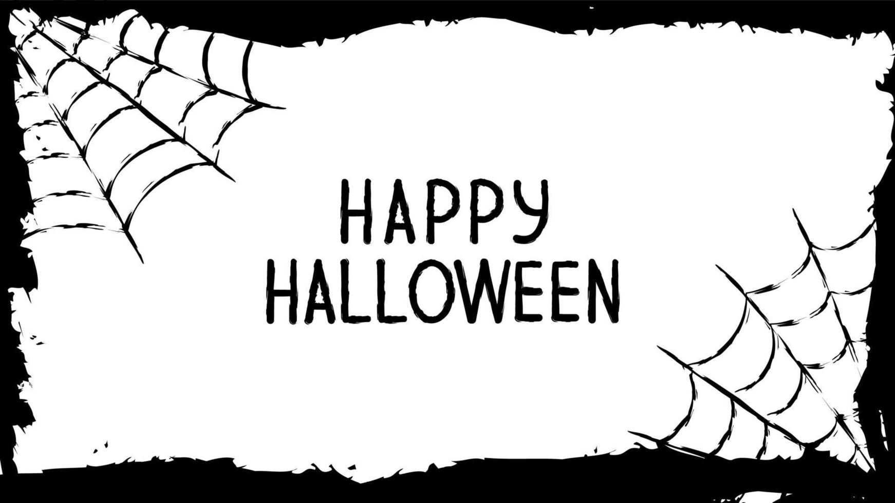 banner de texto con la inscripción. feliz fiesta de halloween vector