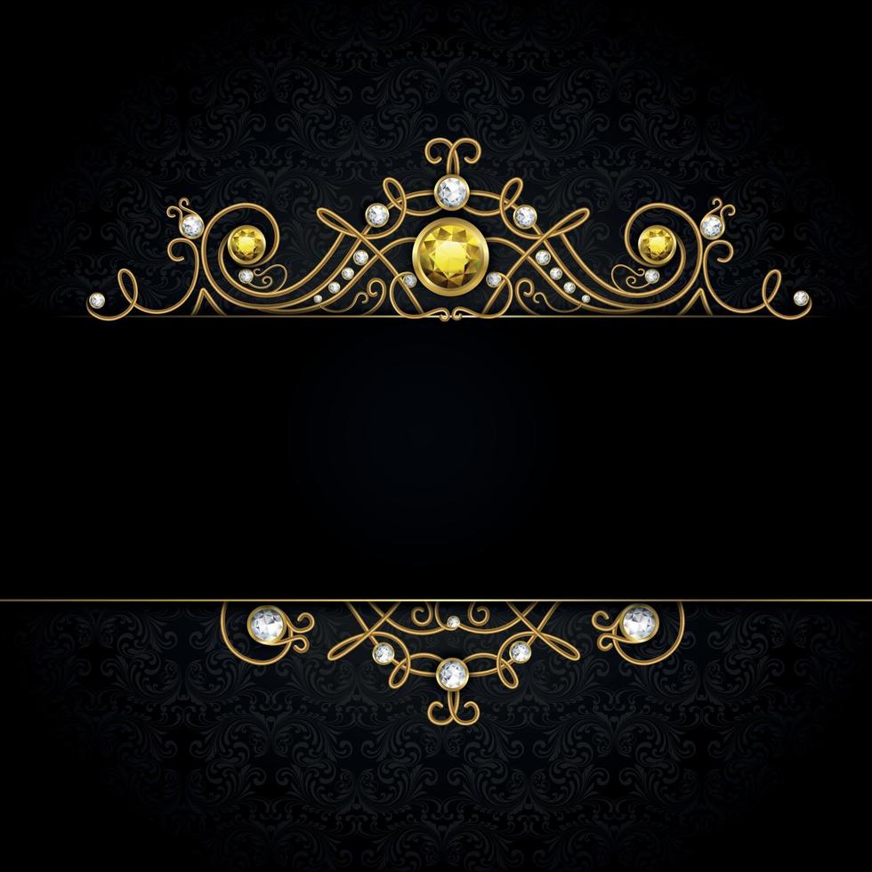 Jewellery black background vector