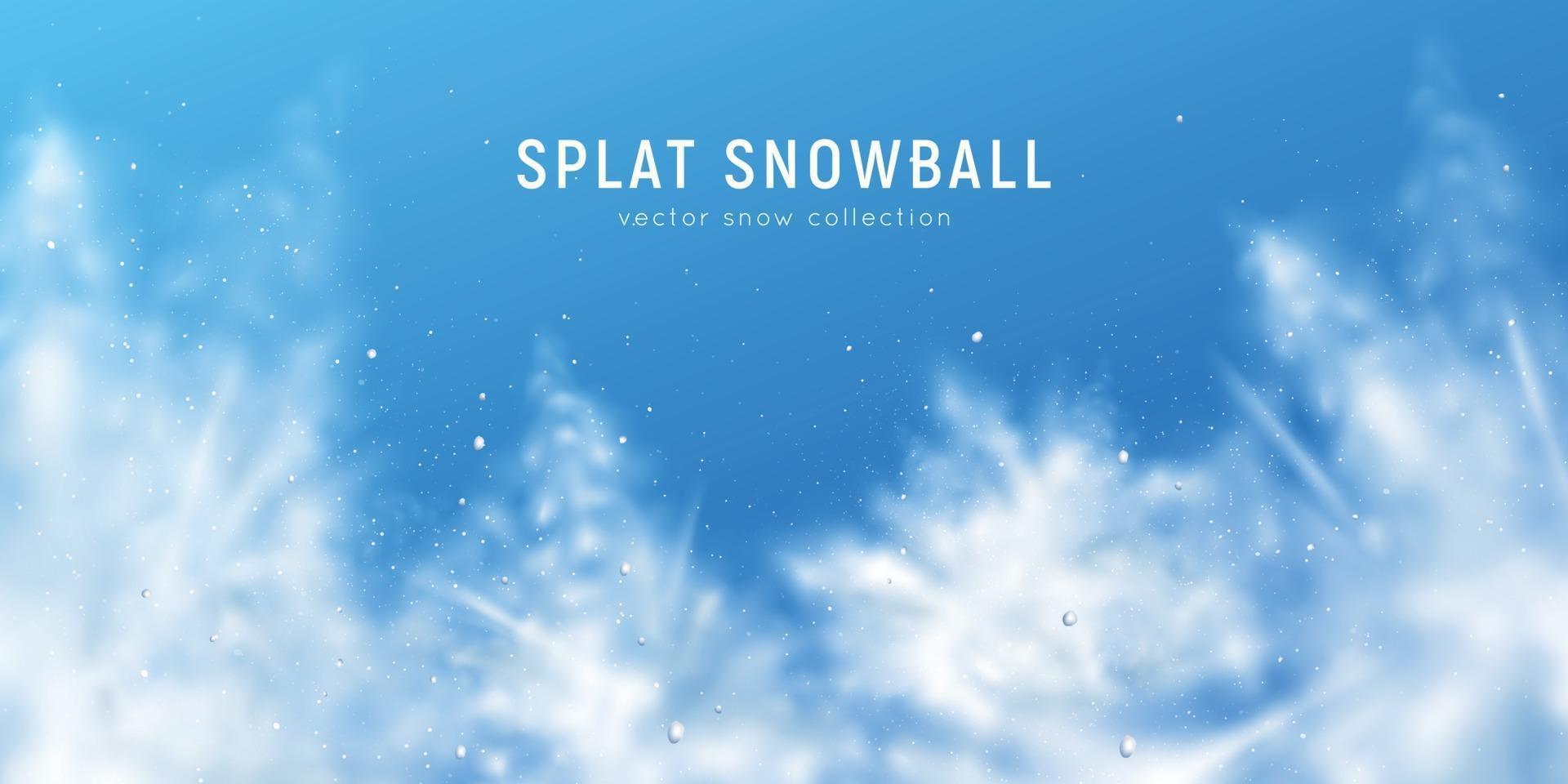 Realistic Snow Poster vector