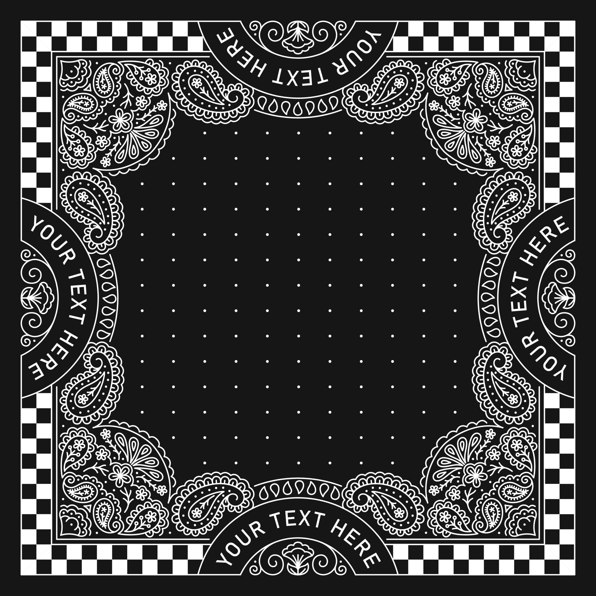 paisley bandana border