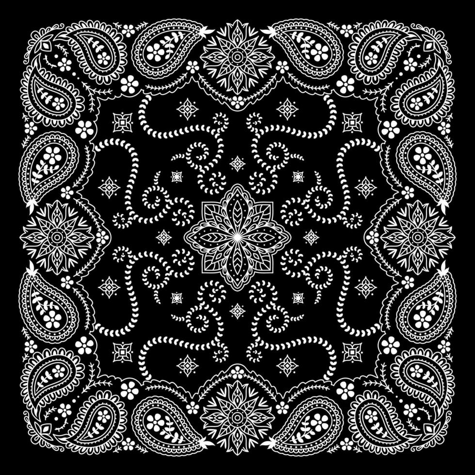 Bandana Paisley Ornament Pattern Classic Vintage Vector Design