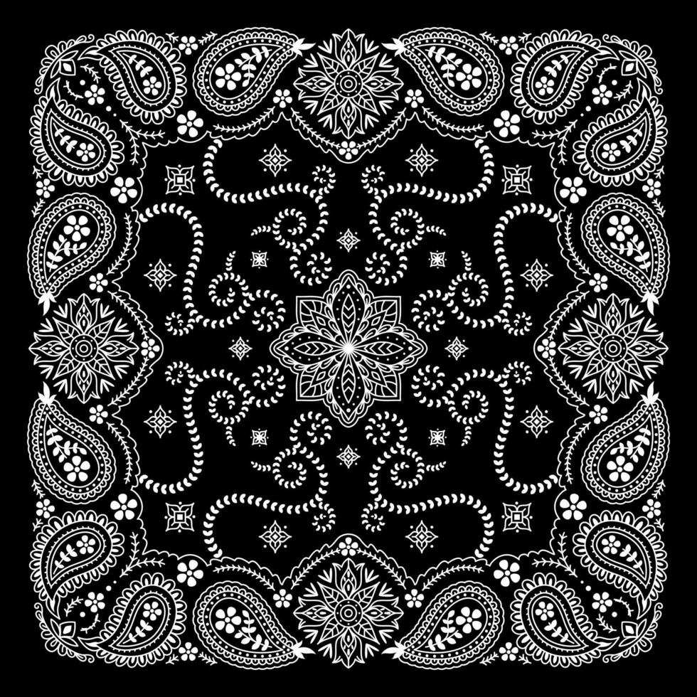 bandana paisley ornamento patrón clásico diseño de vectores vintage