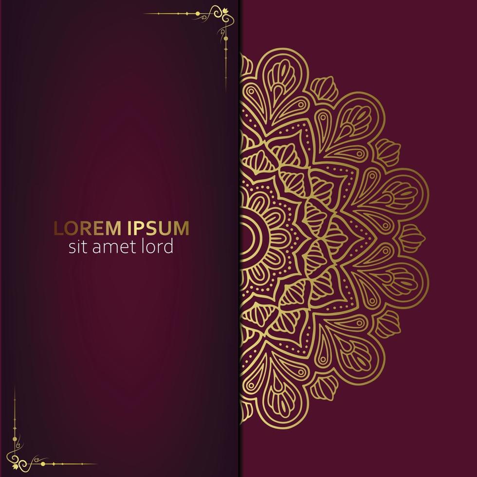 Half mandala design background Free Vector