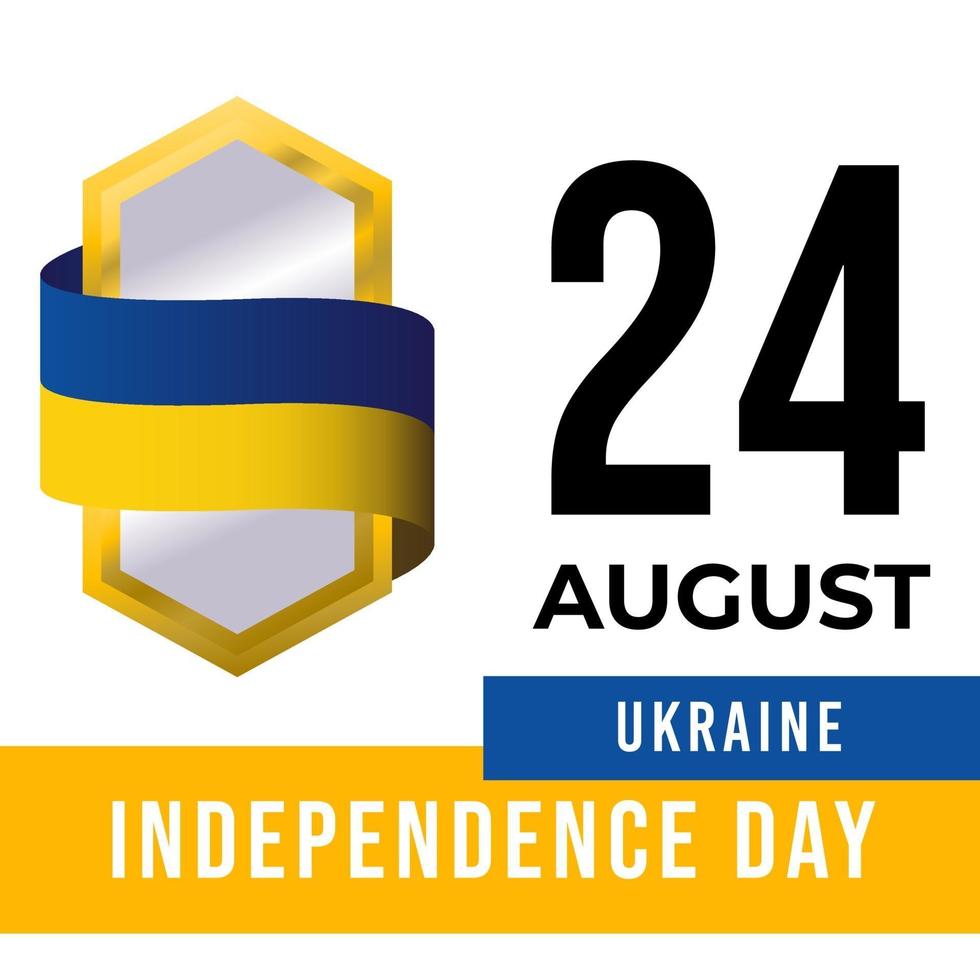 24th august ukraine independence day vector