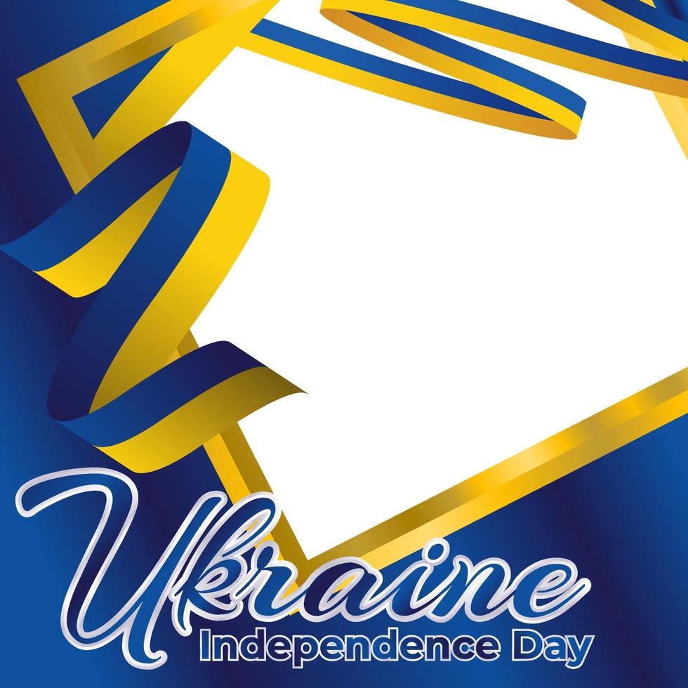 día de la independencia de ucrania twibbon vector