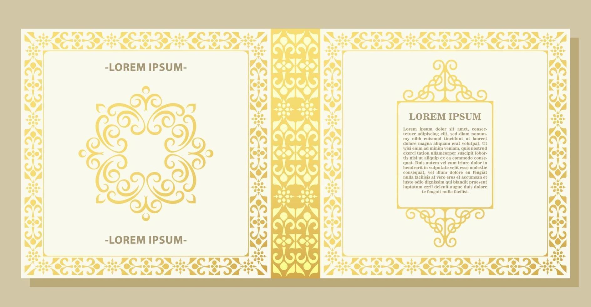 luxury ornament pattern classic cover vector