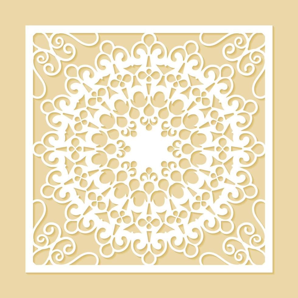 seamless die cut decorative pattern template vector