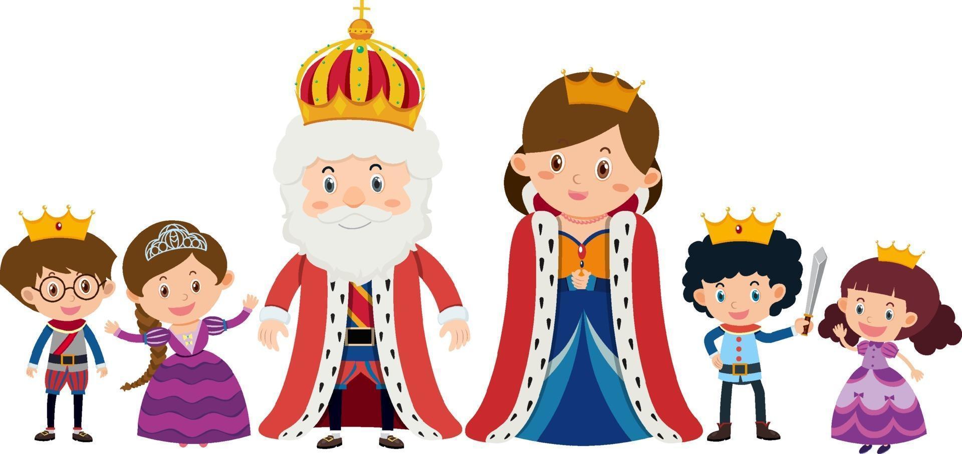 Royal family cartoon character vector