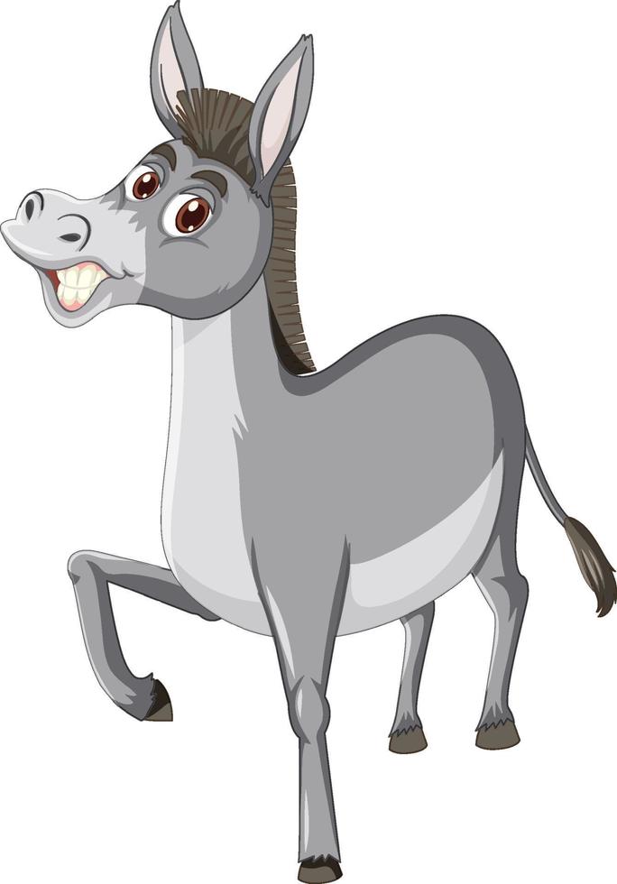 Donkey animal cartoon character vector