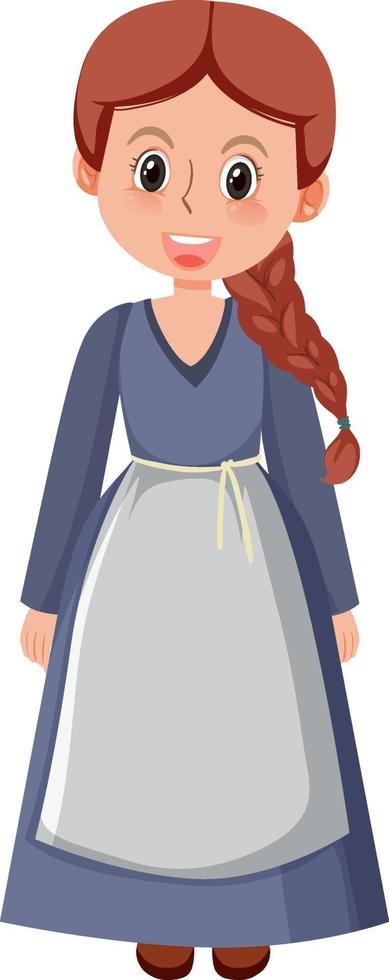 Female medieval historical cartoon characters vector