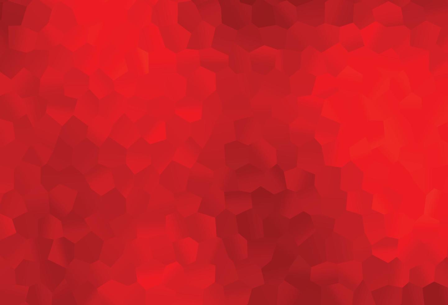 textura de vector rojo claro con hexágonos de colores.