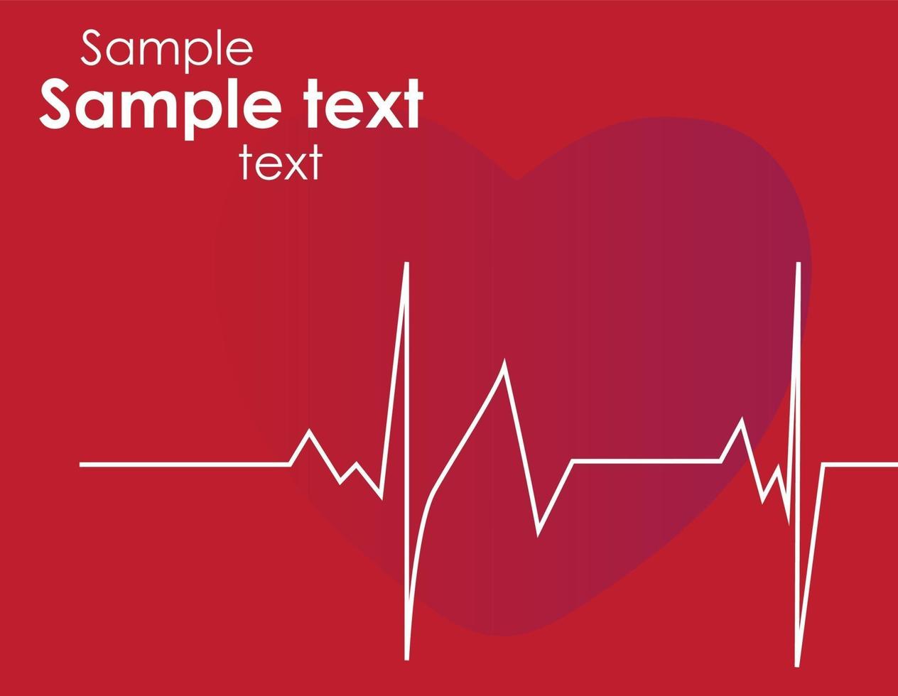 Cardiogram with heart. Vector illustration.